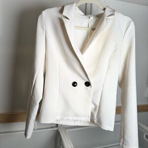 Have White Blazer Tailored Fitted Design
